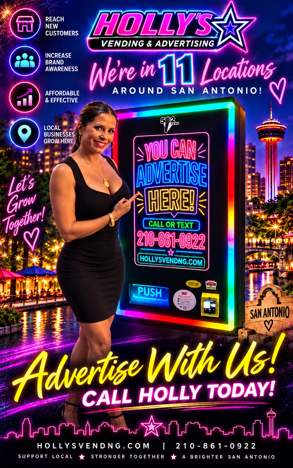 Advertising with Holly's Vending Co. in San Antonio